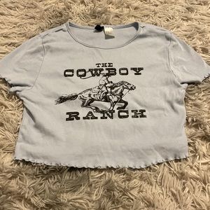 cropped cowboy tee